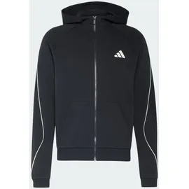 adidas STADIUM SMALL LOGO FULL-ZIP HOODIE - Black