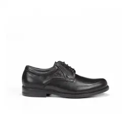 Fluchos für Herren. 8466_NATU_NEGR Simon Lederschuhe 8466 schwarz (41), Schnürsenkel, Lässig, Klassisch