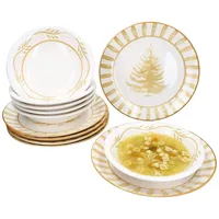 Mambocat Wald ocker Tafelservice 12-tlg. für 6 Personen
