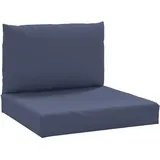 vidaXL Palettenkissen 120 x 80 x 10 cm blau 2 St.