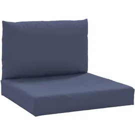 vidaXL Palettenkissen 120 x 80 x 10 cm blau 2 St.