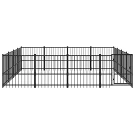 vidaXL Outdoor-Hundezwinger Stahl 15,05 m2