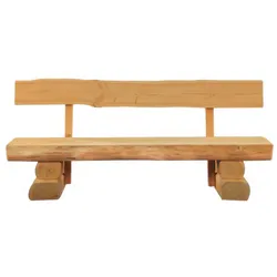 Gartenbank Rustikal mit Lehne 150 cm - Bank aus Holz - Lärche und Douglasie - Naturbelassen - Gartenmöbel für den Außenbereich