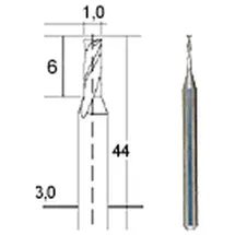 PROXXON 28758 Hartmetall-Multifräser Schaftfräser 1mm