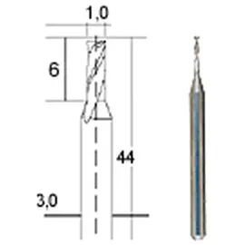 PROXXON 28758 Hartmetall-Multifräser Schaftfräser 1mm