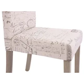 Mendler Esszimmerstuhl Littau Textil creme 6er Set