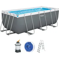 BESTWAY Power Steel Frame Pool Set mit Sandfilteranlage 412