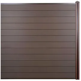 Mendler Windschutz WPC-Sichtschutz Sarthe 190 x 189 x 9 cm braun Holz