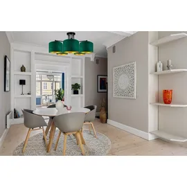 FKL DESIGN Home Deco N230-E5 5-flammig grün Velours