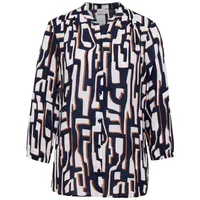 Rabe Bluse Gemustert - Rundhals, 3/4 Arm - 40