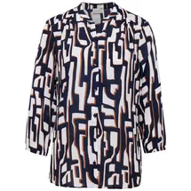Rabe Bluse Gemustert - Rundhals, 3/4 Arm - 40