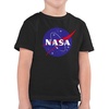 Shirtracer T-Shirt Nasa Meatball Logo Kinderkleidung und Co schwarz 104 (3/4 Jahre)