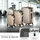 Tectake tectake® Hartschalenkoffer-Set, Cleo 4-teilig, 3 Trolleys, 1 Beauty Case inkl. Kofferwaage und -anhänger - Beige