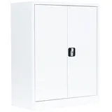 Lüllmann Stahl-Aktenschrank Metallschrank abschließbar Büroschrank 100 x 80 x 38,3cm Weiß 530317