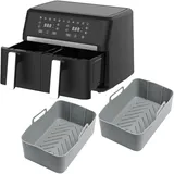 casativo Dual-Zone Heissluftfritteuse 2x 4,5 l schwarz