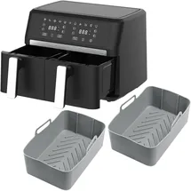 casativo Dual-Zone Heissluftfritteuse 2x 4,5 l schwarz