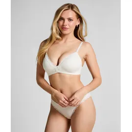 Hunkemöller Bügelloser BH "Vorgeformter BH ohne Bügel Lola", Damen, Gr. 75B, Cup B, weiß, 58% Polyamid, 25% Polyester, 17% Elasthan, BHs