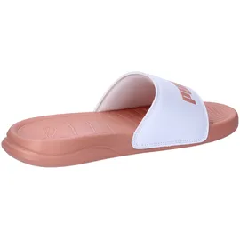 Puma Unisex Popcat 20 Slide Sandal, White-Deeva Peach, - 38