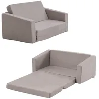 COSTWAY Kindersofa Sessel, mit Schlaffunktion, für Kinder grau