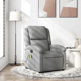 vidaXL Massagesessel Hellgrau Stoff