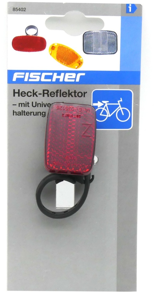 FISCHER HECK-REFLEKTOR mit Universalhalterung für Fahrrad