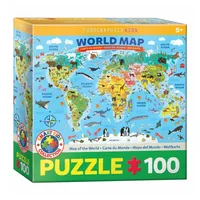 Eurographics Weltkarte illustriert (Puzzle)