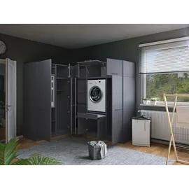 laundreezy Mehrzweckschrank-Set 218 x 200 x 68 cm Grau