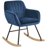 Schaukelsessel LIARUM Samtstoff Marineblau