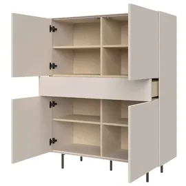 LeGer Home by Lena Gercke Highboard 111 x 141,9 x 42 cm Beige (Kaschmir)