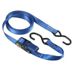 Master Eco Zurrgurt mit Druckratsche und S-Haken 4366EURDAT 4366EURDAT , 1 Stück, 5 m, blau