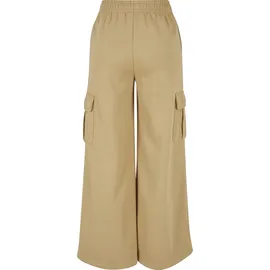 URBAN CLASSICS Highwaist Wide Leg Cargo Hosen Beige S