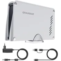 GRAUGEAR 6TB Festplatte im Aluminiumgehäuse für PS5, Slim, Pro 3,5 Zoll HDD, Formatiert für PS5/PS4, Ideal für Gaming und Speicherplatz