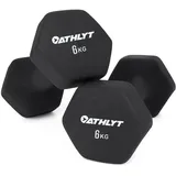 Athlyt Neoprene Dip Dumbbell Set 2 x 6 kg schwarz
