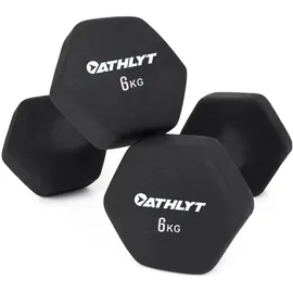 Athlyt Neoprene Dip Dumbbell Set 2 x 6 kg schwarz