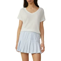 T-Shirt QS, Damen, Gr. XXL, weiß, Obermaterial: 55% Leinen, 45% Polyester, casual, Shirts