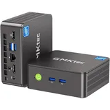 GMKtec Mini PC mit 11 Pro Intel Alder Lake N100 Prozessor (3.4GHz) 16GB DDR4 RAM 1TB PCIe 3.0 M.2 SSD, NUC Micro PC Computer mit 4K Dual HDMI Display/4x USB 3.2/WiFi 6/BT5.2/RJ45 Ethernet für