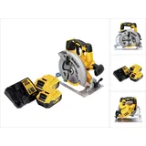 DeWalt DCS 570 P2 Akku Handkreissäge 18 V 184 mm + 2x Akku 5,0 Ah + Ladegerät
