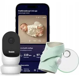 Owlet Dream Sock + Cam 2 - Medizinisch zertifiziertes Baby-Pulsoximeter mit Babyphone 1 St