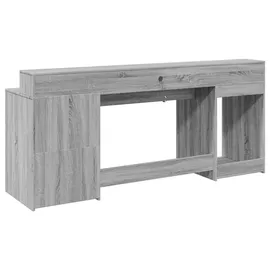 vidaXL Schreibtisch Grau Sonoma