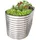 NATIV Hochbeet Metall oval 160 x 80 x 78 cm Silber