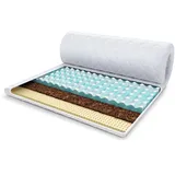 Fdm Topper 180x200 cm Matratzenauflage mit RavineBlue-Schaum 7cm Schoner Latex H3 H4