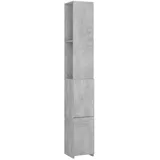 vidaXL Badezimmerschrank Betongrau 25x25x170 cm Holzwerkstoff