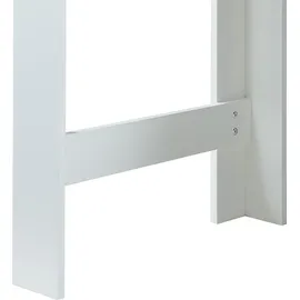 [en.casa] Bartisch Danderyd 120 x 60 x 106 cm mit 3 Ablagefächern Weiß/Eicheoptik