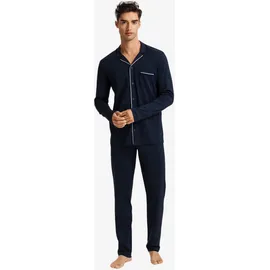 Hanro Pyjama Day & Night Blau XL