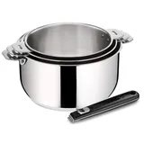 Lagostina Salvaspazio Topf-Set 4-tlg. 3 x Topf Ø 16 cm + Abnehmbarer Griff