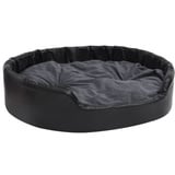 vidaXL Hundebett Schwarz-Dunkelgrau 99x89x21 cm Plüsch und Kunstleder