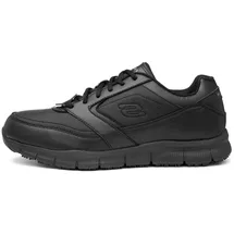 SKECHERS Herren Nampa Sneaker, Black Synthetic Pu, 41.5 EU