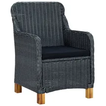 vidaXL Gartenstuhl 65,6 x 88,2 x 38,8 cm dunkelgrau 2 St.
