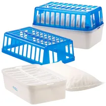 Sichler Haushaltsgeräte Entfeuchter: 2er-Set Raumentfeuchter mit 1,2 kg Granulat, bis 2,5 l, bis 50 m2 (Luftentfeuchter mit Granulat, wiederverwendbare Luftentfeuchter, Entfeuchtung)