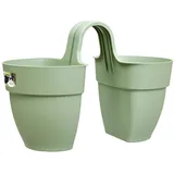 elho Vibia Campana Flower Twin 21 Ø 20,5 x 26,5 cm Pistaziengrün